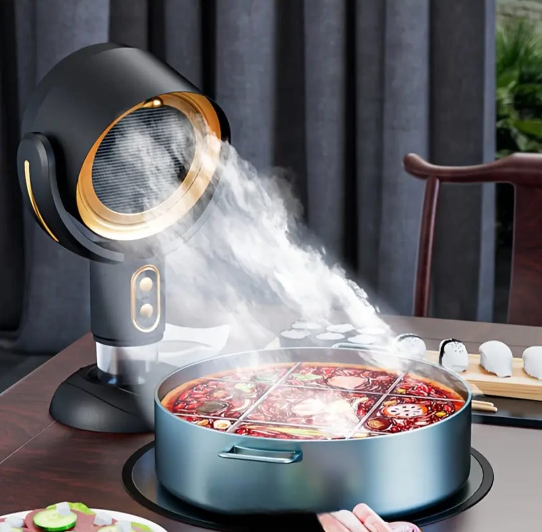 Portable Wireless Desktop Range Hood – USB-Powered 2-Speed Exhaust Fan with Detachable & Washable Filter for Indoor BBQ, Hot Pot, RV, and Camping