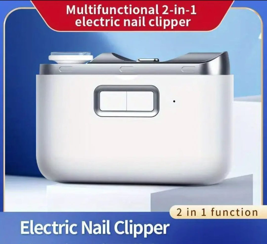 Rechargeable 2-in-1 Electric Nail Trimmer & Polisher – Precision Grooming for Fingernails