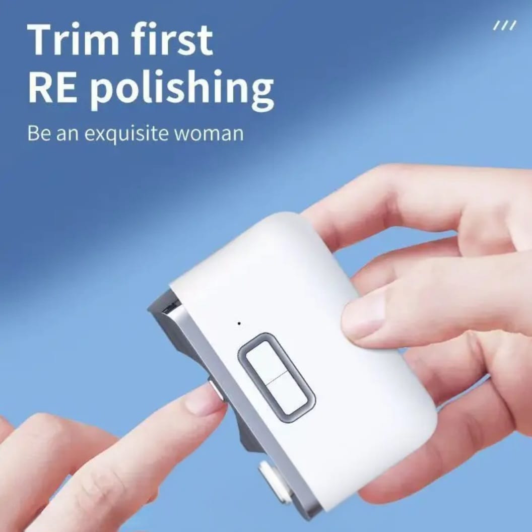 Rechargeable 2-in-1 Electric Nail Trimmer & Polisher – Precision Grooming for Fingernails